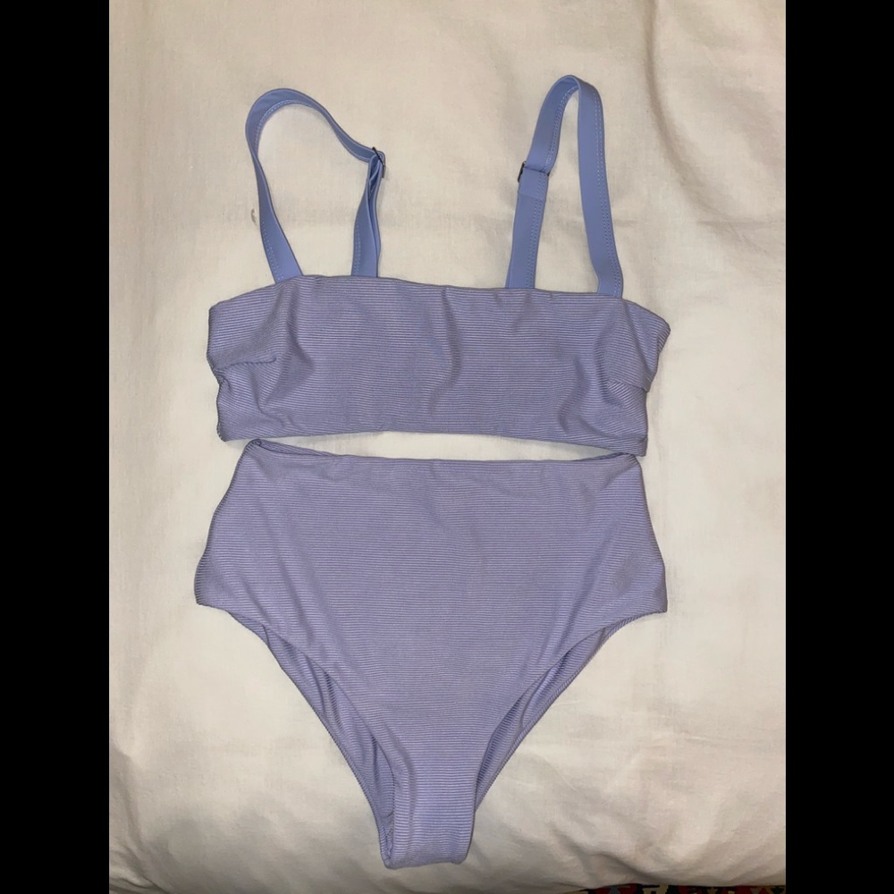 High waisted lavender bikini